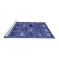 thumbnail image 2 of Ahgly Company Machine Washable Indoor Rectangle Abstract Blue Modern Area Rugs, 4' x 6', 2 of 4