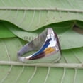 thumbnail image 4 of Handcrafted Sterling Silver Ruby Ring: Faceted Men's Signet Jewelry, 4 of 9