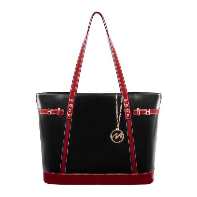 Bolso Tote McKleinUSA SERAFINA de Cuero con Bolsillo para Tablet Negro