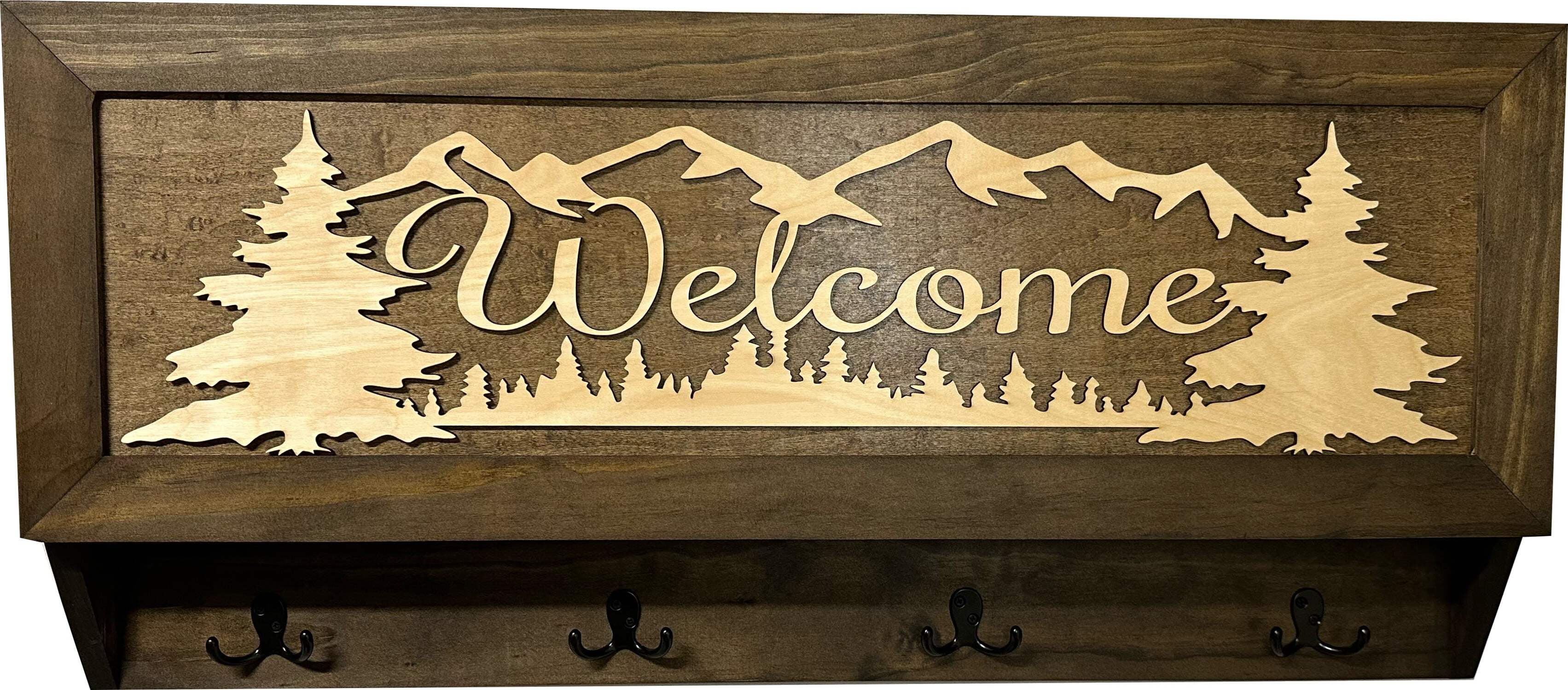 Coat Rack Hidden Gun Storage - Welcome by Bellewood Designs