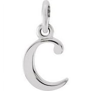 Kazi Luxury Sterling Silver Lowercase Initial c 16" Necklace
