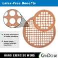 thumbnail image 5 of CanDo Hand Exercise Webs for Physical Therapy ,Hand, Finger, Wrist Resistance Workouts, Portable Size, Latex Free, 14" Diameter, 6 Piece Set (Tan, Yellow, Red, Green, Blue, and Black), 5 of 5