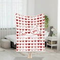 thumbnail image 5 of PEONAVET Throw Blanket for Women Valentines Heart Blanket Soft Flannel Lightweight Throw Blanket for Couch Sofa All Seasons Cozy Warm Blankets for Kids Adults Use On Sofa Couch Bed Office, 5 of 6