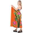 thumbnail image 4 of HAPPY BAY Women's Beachwear Summer Beach Bikini Wraps Sarong Coverups Wrap Skirt Bathing suit Swimsuit Swimwear Swim Cover up for Women One Size Apricot, Floral, 4 of 4