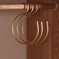 thumbnail image 3 of 5pcs S-Shape Hooks Aluminum Alloy Bedroom Kitchen Multifunctional Hanging Hook Clasp Holder Pants Hats Hanging Storage Hangers (5pcs Gold B), 3 of 7