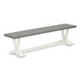 thumbnail image 1 of Pemberly Row Contemporary V-Style 15x72" Wood Dining Bench in White/Gray, 1 of 5