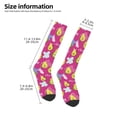 thumbnail image 2 of Fotbe Pink Green Avocado Calcetas Divertidas Estampadas para Hombre y Mujer, Calcetas de Algodón hasta la Rodilla para Caminar, Correr, Enfermería y Embarazo, 2 of 6