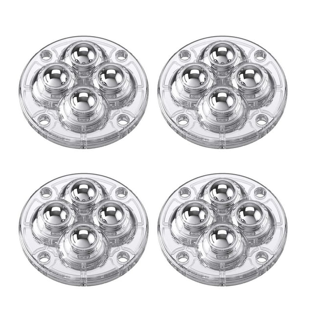 4 ruedas giratorias autoadhesivas de 360 grados para muebles, armarios y dormitorios, universales. Claro