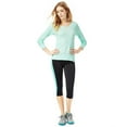 thumbnail image 3 of Aeropostale Womens Active Crop Athletic Track Pants, Green, Juniors, X-Small, 3 of 3