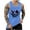 Blue, variant on Mens Big and Tall Athletic Tank Tops Fashion Smiley Face Printed Y Back Tanks Thin Strap Breathable Fitness Running Tshirts Lightweight Workout Muscle Shirts