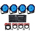 thumbnail image 1 of (4) American DJ Mega Go Par64 Plus Battery Powered Wash Lights+Controller+Cables, 1 of 14