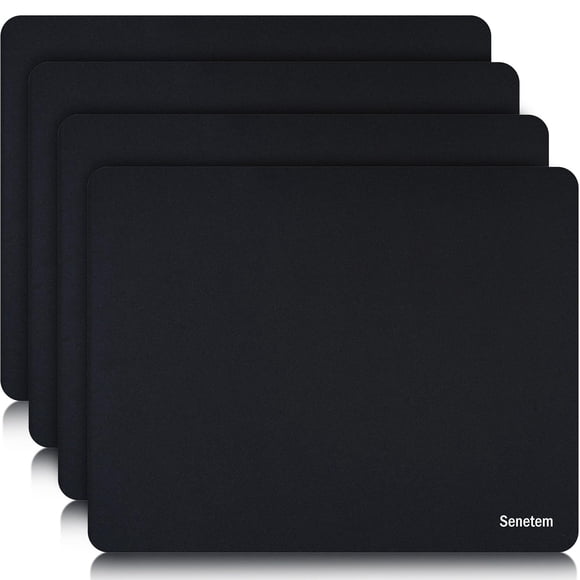 Mouse pad Senetem de 4 unidades antideslizante 28 x 22 cm negro