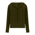 thumbnail image 4 of Aobny Green Womens Sweaters Chunky Cardigan Long Sleeve Cable Knit Clothes Open Front Outfits for Women,XL, 4 of 6