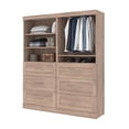 thumbnail image 2 of Pemberly Row 72" Closet Organizer with Drawers in Rustic Brown, 2 of 10