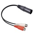 thumbnail image 6 of XLR Male to 2-RCA Female Microphone Adapter Cable for Mic Speaker Amplifiers, 6 of 6