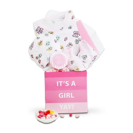 Alder Creek Gift Baskets It s a Girl Baby Gift Box (4 Items)