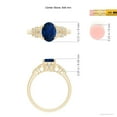 thumbnail image 4 of ANGARA Natural 1.55 Ct Vintage Style Oval Sapphire Ring with Diamonds in 14K Yellow Gold for Women (Size-8x6mm) | September Birthstone, Anniversary, Jewelry Gift for Women | Natural Sapphire Ring, 4 of 9