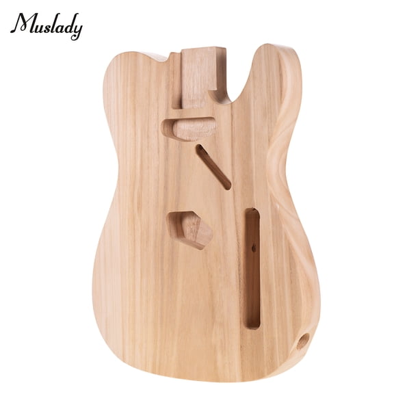 Muslady TL-T02 Unfinished Electric Guitar Body Sycamore Wood Blank Guitar Barrel for TELE Style Electric Guitars DIY Parts
