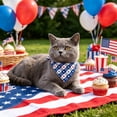 thumbnail image 4 of Patriotic Decorations - Pet Bandana,Red White and Blue Star Stripe Triangle Scarf,Festive Printed Bib for 250th Anniversary,Memory Day,Independence Day,24.8x16.93 Inch, 4 of 7