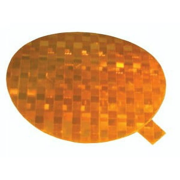 Grote 41143 - Reflector, 3" Round , Yellow, Stick-On, Class "A" Tape