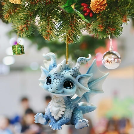

Jungdeepe 2024 New Christmas Tree Ornament Mini Acrylic Flat Pendant Retro D Ragon Baby Christmas Pendant Supplies 2D Party New Year Christmas Crafts Vintage Christmas Candy Garland Christmas And