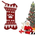 thumbnail image 1 of Medias navideñas para perros, medias para mascotas con forma de hueso a cuadros, 1 of 5