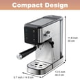 thumbnail image 6 of 20 Bar Dual Boiler Espresso Machine Touch Control Coffee Maker with Milk Frother, 6 of 8