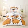 thumbnail image 2 of Erosebridal Flower Capybara Twin Bedding for Kid, Cute Animal Duvet Cover Set, 2pcs, No Comforter, 2 of 5