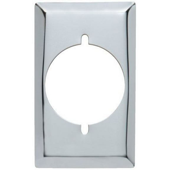 Pass & Seymour Legrand S384C 1-Gang Single Receptacle Wall Plate, Metal Power Outlet Cover, 2.15-Inch Diameter Opening, Standard Size, Chrome Finish