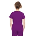 thumbnail image 3 of healing hands Scrubs for Women Mock Wrap Neck Top 2 Pocket Purple Label Women's Scrub Top 2172 Jordan Eggplant M, 3 of 6