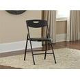 thumbnail image 3 of 5 Piece Folding Table and Chair Set Steel Frame Black, 3 of 7