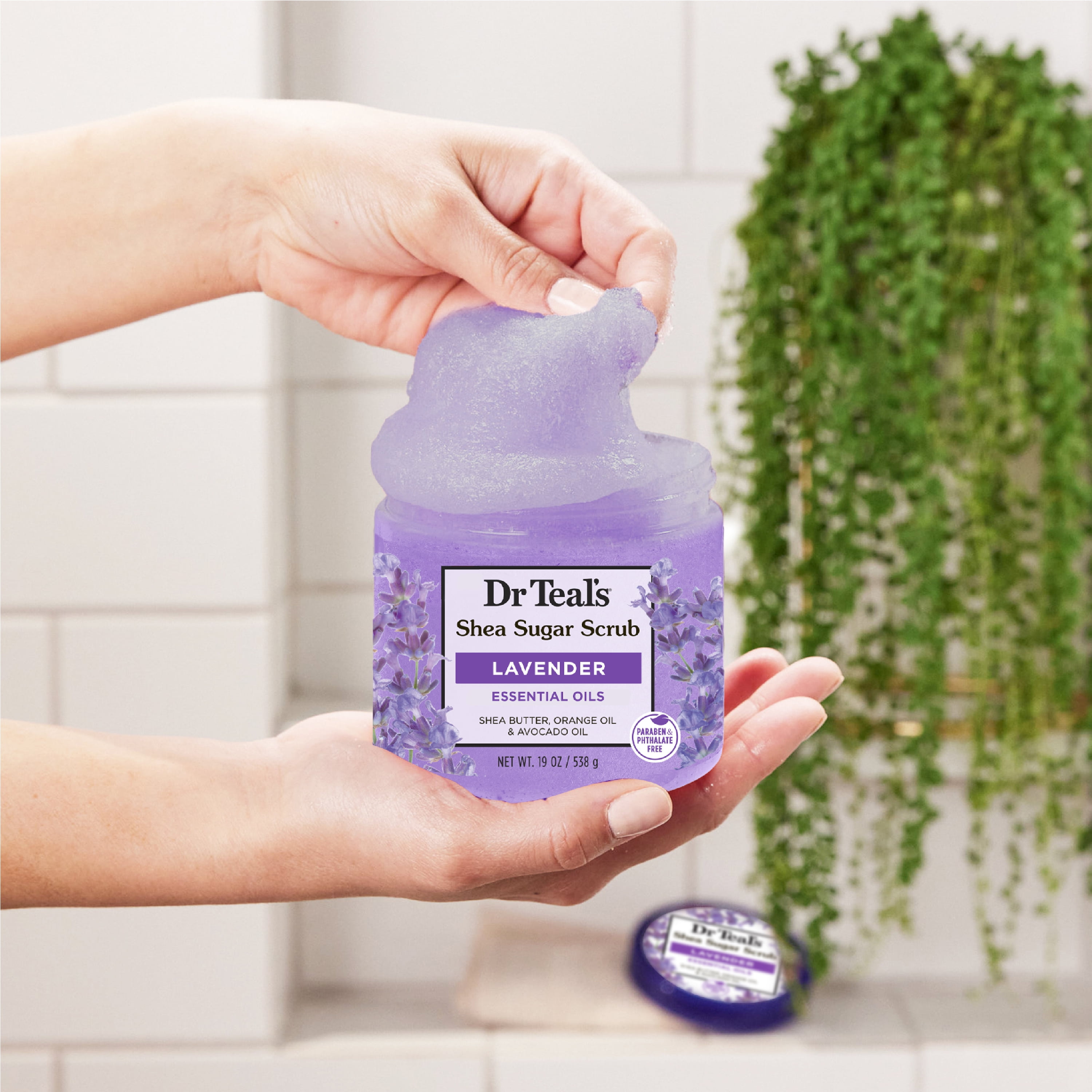 Dr Teal's Shea Sugar Body Scrub with Lavender Essential Oils, 19 oz