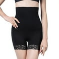thumbnail image 2 of 1 pieza de faja moldeadora para mujer, control de abdomen, cintura alta, pantalones cortos (talla normal y grande), negro, XL/XXL, 2 of 8