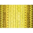 thumbnail image 1 of Ahgly Company Machine Washable Indoor Rectangle Abstract Yellow Contemporary Area Rugs, 5' x 7', 1 of 4
