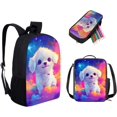thumbnail image 2 of Adjustable Strap School Backpack 3 Piece/Set Bookbags with Lunch Pouch Pencil Case Swing Panda Designer Knapsack, 2 of 7