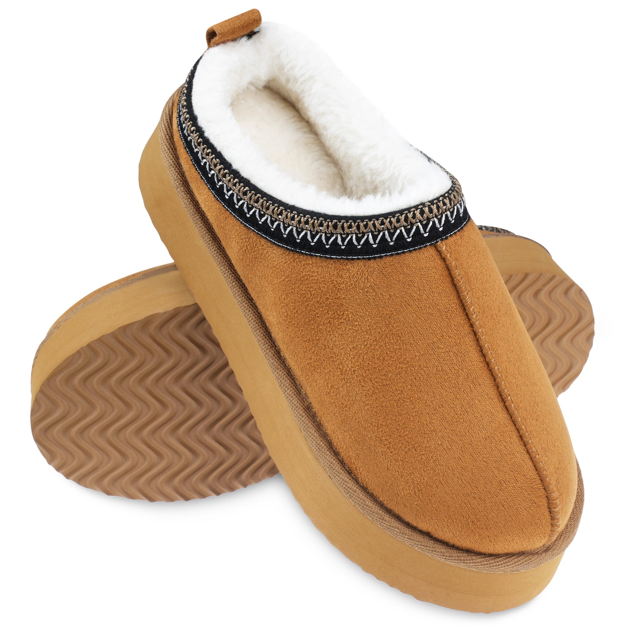 Vonmay Women's Cozy Platform Slippers, Warm Faux Fleece-Lined Indoor Outdoor Slippers with Anti-Slip Sole, Stylish and Comfortable Winter House Shoes