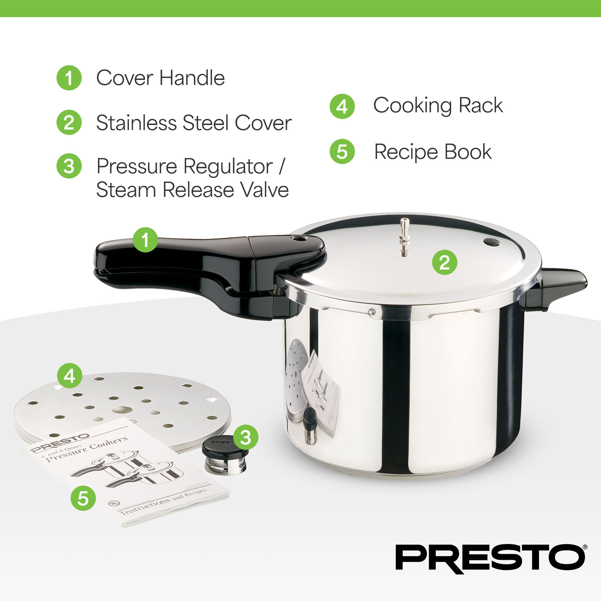 Presto 6-Quart Stainless Steel Pressure Cooker photo 3