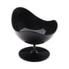 2 oz Round Black Plastic Ball Chair - 2 3/4" x 2 3/4" x 2 3/4" - 100 count box