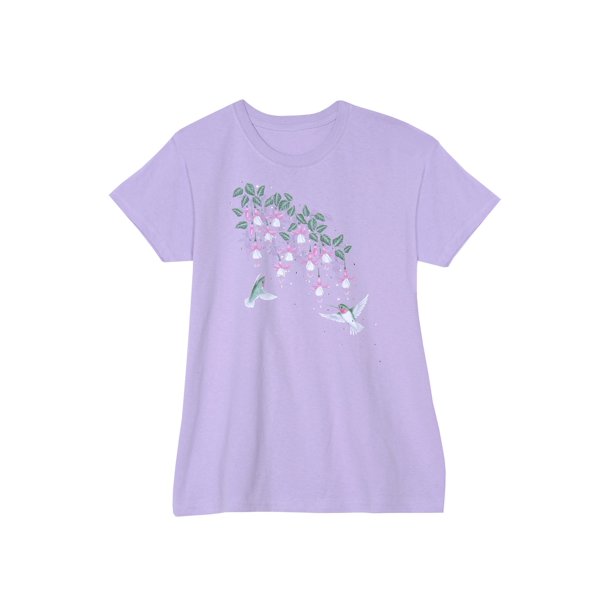 Morning Sun Women S Hummingbird T Shirt Purple Floral Print Tee Short Sleeve Medium Walmart Com Morning Sun Women S Hummingbird T Shirt Purple Floral Print Tee Short Sleeve Medium Walmart Com