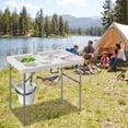 thumbnail image 6 of Biotree 2-in-1 Folding Fish Cleaning Table with Sink and Faucet Portable Fish Fillet Station for Outdoor Fishing, White, 6 of 12