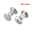 thumbnail image 3 of M5x8mm Leather Craft Belt Metal Nail Rivets Chicago Screws Binding Post 500pcs, 3 of 5