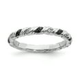 thumbnail image 6 of Black and White Diamond Sterling Silver Ring, 6 of 9