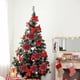 thumbnail image 4 of RV 6 piezas de adornos de árbol de Navidad de flores a cuadros de Navidad (negro rojo) oso de fresa Electrónica, 4 of 5