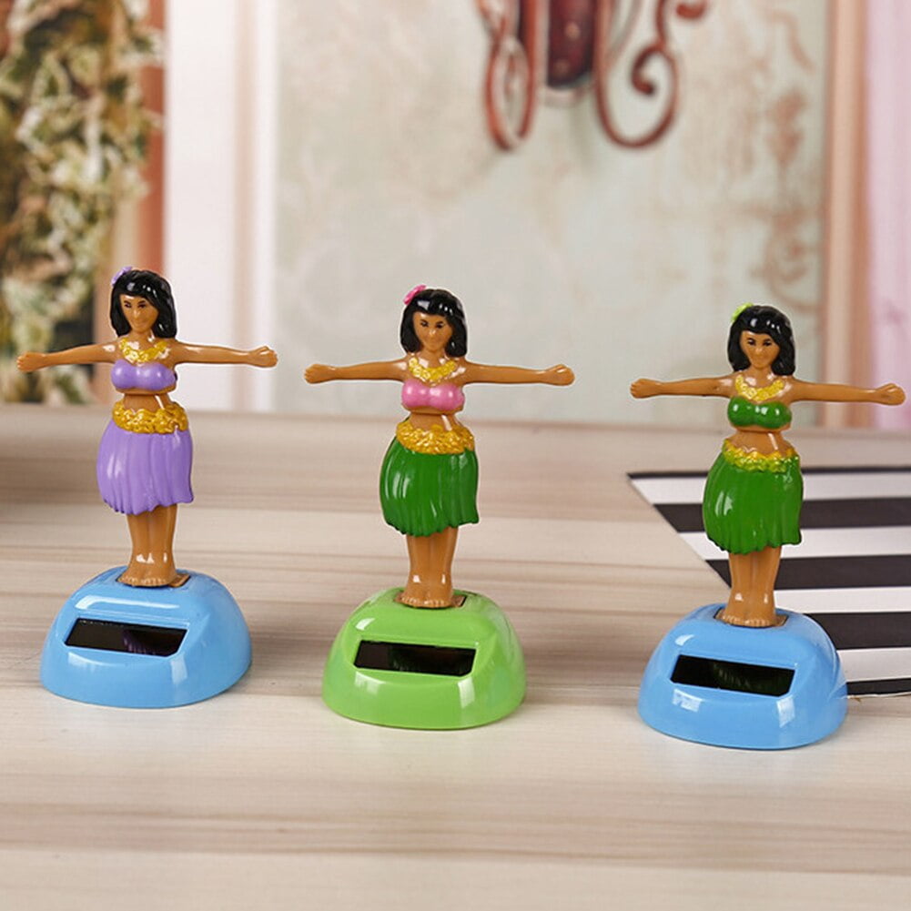 Decoration Dancing Doll Car Accessories Solar Power Toy Shaking Head Hawaii Swinging Animated Girl Car Ornament Car styling Walmart