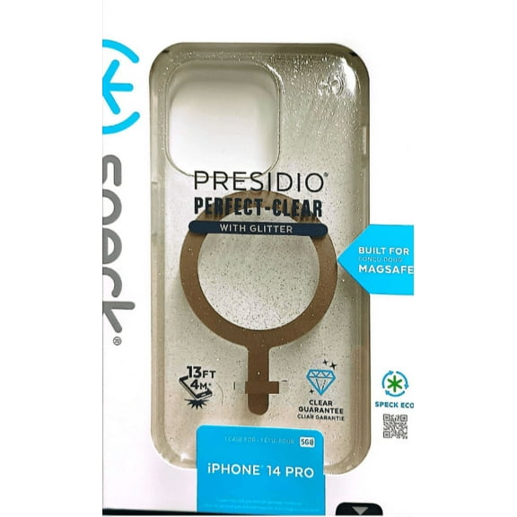 Speck Perfect Magsafe Case For iPhone 14 Pro - Gold Glitter