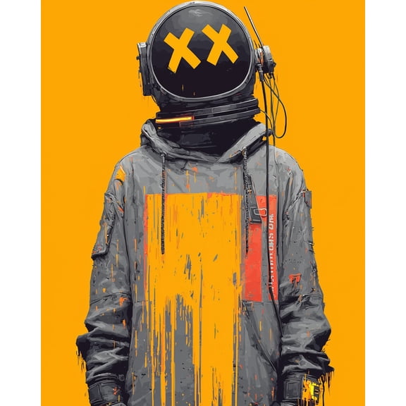 Paint by Numbers for Adults Kids Beginner Double X Astronaut DIY Acrylic Painting by Numbers Kits with Brushes Acrylic Pigment Home Decoration Gifts 16 x 20 inch