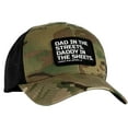 thumbnail image 2 of Combat Iron Dad In The Streets. Daddy In The Sheets. Men's Snapback Hat – Multicam & Black, Adjustable Fit, 2 of 3