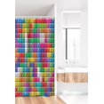 thumbnail image 2 of New York Shower Curtain, Hand Drawn NYC Cityscape Tourism Travel Industrial Center Town Modern City Design, Cloth Fabric Bathroom Decor Set with Hooks, Grey White, 2 of 3