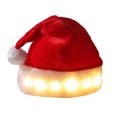 thumbnail image 2 of Light Up Christmas Hat,Santa Hat,Xmas Holiday Hat for Adults & Kids,Unisex Velvet Classic Santa Hat, 2 of 9