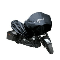 Unique Bargains XL Size Universal Half Cover Motorcycle Cover Black - Pack of 1